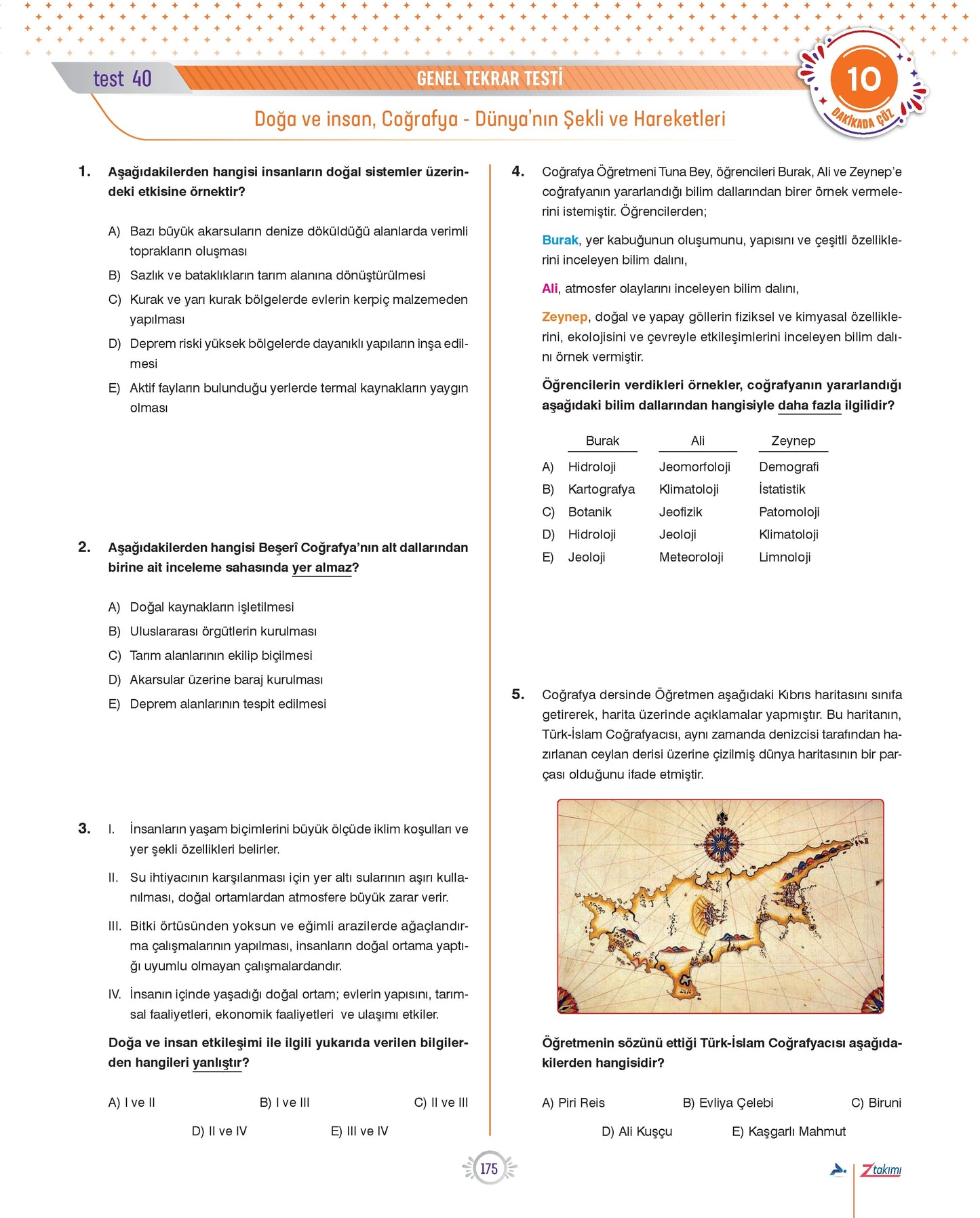 Coğrafyanın Kodları - AYT Coğrafya Soru Bankası - Paraf Z Takımı